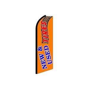  NEW & USED TIRES Feather Banner Flag (11.5 x 3 Feet 