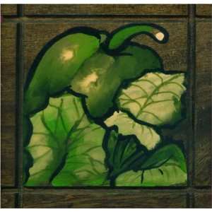   Green Pepper in Acrylic on Wood   By Fernando Naranjo