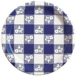 Blue Gingham 7 inch Paper Plate 