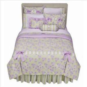  Bundle 76 Flower Basket Comforter Set in Lilac / Green 