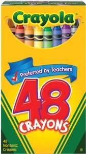 CRAYOLA CRAYONS ASSORTED COLORS BOX OF 48 COUNT  