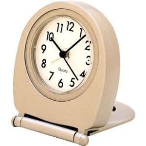 Zinc Alloy Travel Alarm Clock/Flip Case/Brushed Finish  