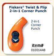  Held FISKARS brand twist and flip 2 in 1 PAPER CRAFT CORNER PUNCH 
