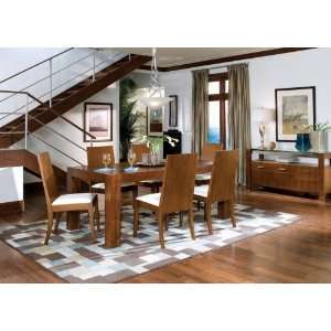 Piece Dining Room Furniture Set in Rich Walnut   Coaster  