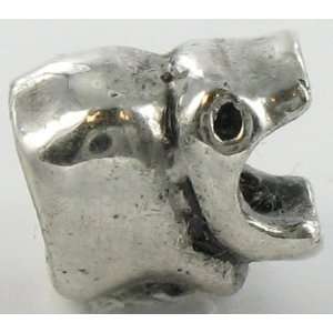   Silver Plated Hippopotamus Charm Bead for Pandora/Troll/C Jewelry