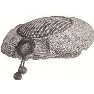 Vintage Knitting PATTERN to make   Knitted Antique Tam Beret Hat. NOT 