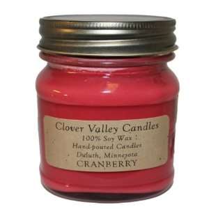  Cranberry Half Pint Scented Candle by Clover Valley 