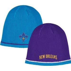  New Orleans Hornets Embroidered Ribbed Reversible Knit Hat 