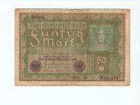 GERMAN GERMANY 50 MARK BANKNOTE BILL 1919 x  