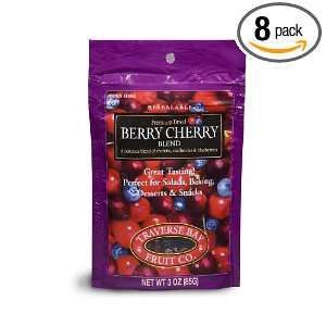 Traverse Bay Fruit Co. Dried Berry Cherry Blend, 3 Ounces (Pack of 8 
