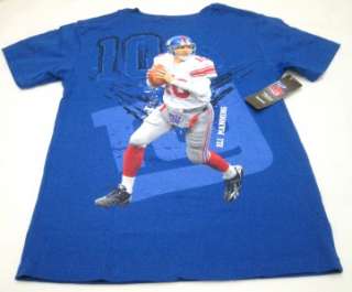 NY Giants Eli Manning Youth Reebok Image T Shirt Jersey  
