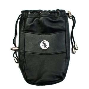 MLB Chicago White Sox Leather Valuables Pouch, Black  