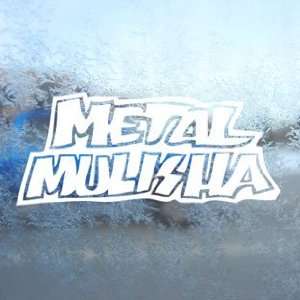  Metal Mulisha Text Logo Racing White Decal Window White 