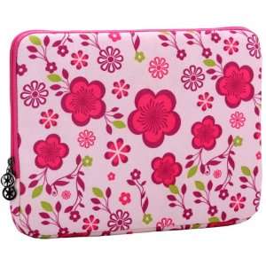  13 inch Pink Spring Floral Pattern Laptop Notebook Sleeve 