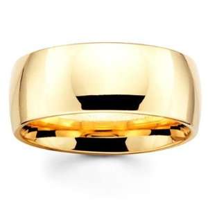  10mm Benchmark 14k Yellow Gold Comfort Fit Wedding Band 