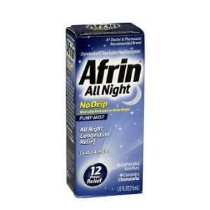 Afrin All Night No Drip Nasal Mist 0.5 oz. Health 