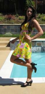 Jams World Rayon Summer Mini Sun Dress M  