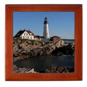    Portland Head Light Maine Ocean Keepsake Box by  Baby