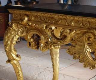   Bronze & Gold Leaf Ornate Centre Table with Solid Marble Top  