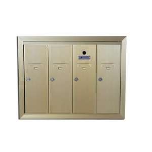   Vertical 1250 Series, 4 Door Mailbox, Gold Speck