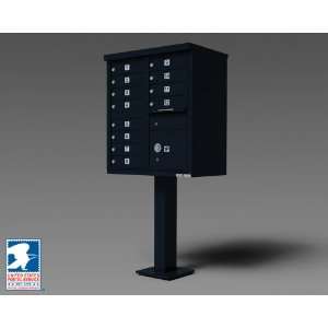  12 Door CBU Cluster Mailbox USPS Approved CBU   Black 