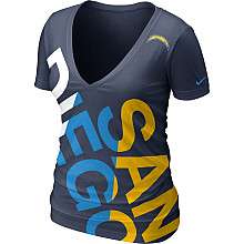 Nike San Diego Chargers Womens Off Kilter Tri blend T Shirt    