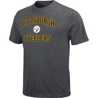 Pittsburgh Steelers Tees Pittsburgh Steelers Heart & Soul Charcoal T 