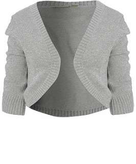 Silver (Silver) Lurex Knit Shrug  204254392  New Look