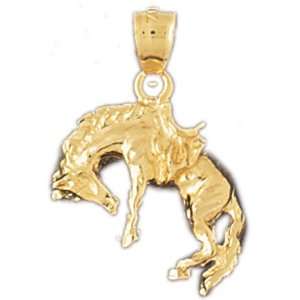   14K Gold Pendant Rodeo Horse 2.3   Gram(s) CleverEve Jewelry
