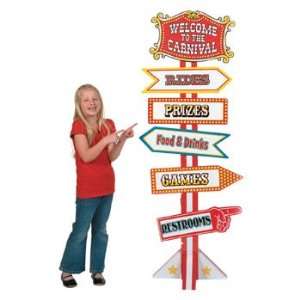   Big Top Directional Sign   Party Decorations & Stand Ups Toys & Games