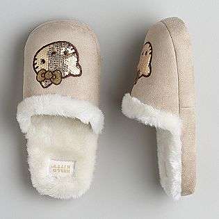 Juniors Sequined Slippers  Hello Kitty Shoes Womens Slippers 