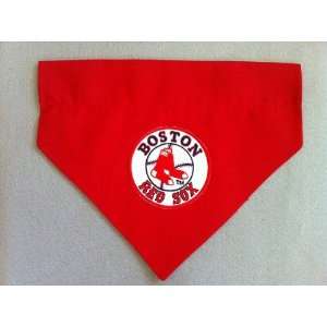   Boston Red Sox Over the Collar Dog Scarf Medium Red 