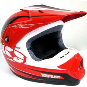 No Fear MX 6096RRD OPTIMAL II Mens BMX / Motocross Racing Helmet in 