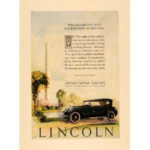  1924 Ad Lincoln Motor Automobile Phaeton Car Ford 