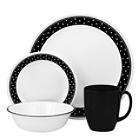 Corelle 16PC BLACK DOTS 