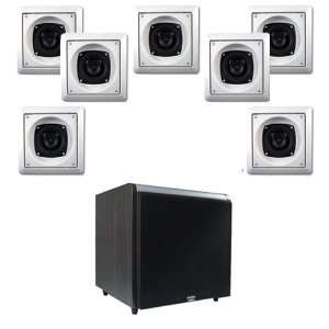  7.1 Speaker System w/7 4 In Wall/Ceiling Speakers & 12 