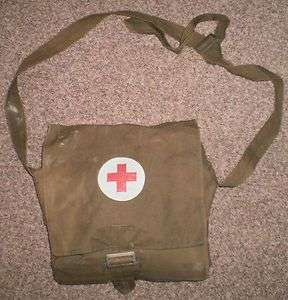 Soviet USSR Russian Military Medic Medical First Aid FULL Pouch Bag 