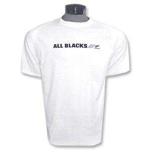 All Blacks Intersected Rugby T shirt (White)  Sports 