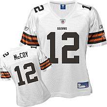 Reebok Cleveland Browns Colt McCoy Womens Replica White Jersey 