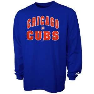  Adidas Chicago Cubs Royal Blue Rally Long Sleeve T shirt 
