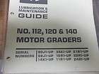   140 motor grader lubrication maintenance manual 