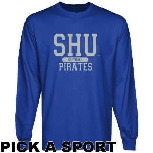  Seton Hall Pirates Custom Sport Long Sleeve T shirt 