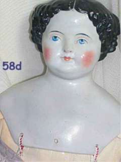 BEAUTIFUL LARGE ANTIQUE CHINA SHOULDER HEAD DOLL WELL DRESSED 30 1860 