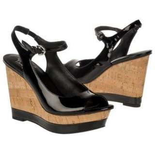 Womens Franco Sarto Safari Black Patent Shoes 