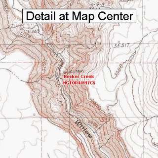 USGS Topographic Quadrangle Map   Becker Creek, Oregon (Folded 