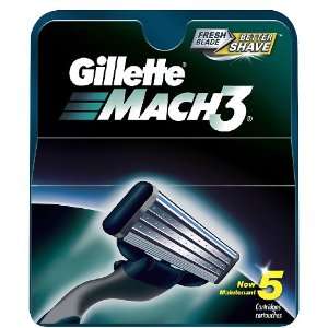  Gillette MACH3 Refill Cartridges 5 ct Health & Personal 
