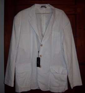 NEW Andrew Fezza 80s Don Johnson Miami Vice White Blazer Jacket XXL 
