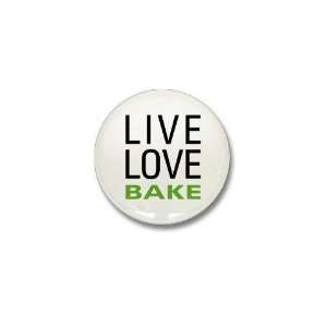  Live Love Bake Chef Mini Button by  Patio, Lawn 