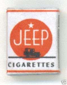 scale pack of WWII US JEEP Cigarettes  