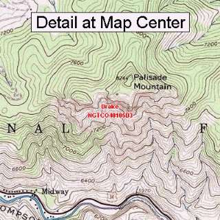  USGS Topographic Quadrangle Map   Drake, Colorado (Folded 